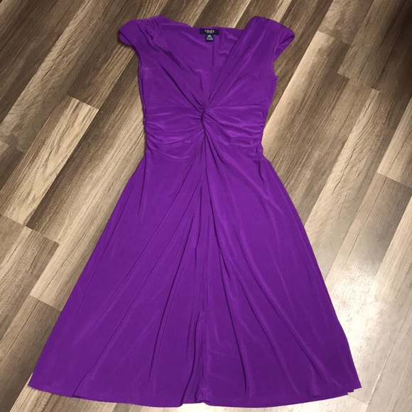 Chaps XS purple tea length dress - Picture 1 of 3